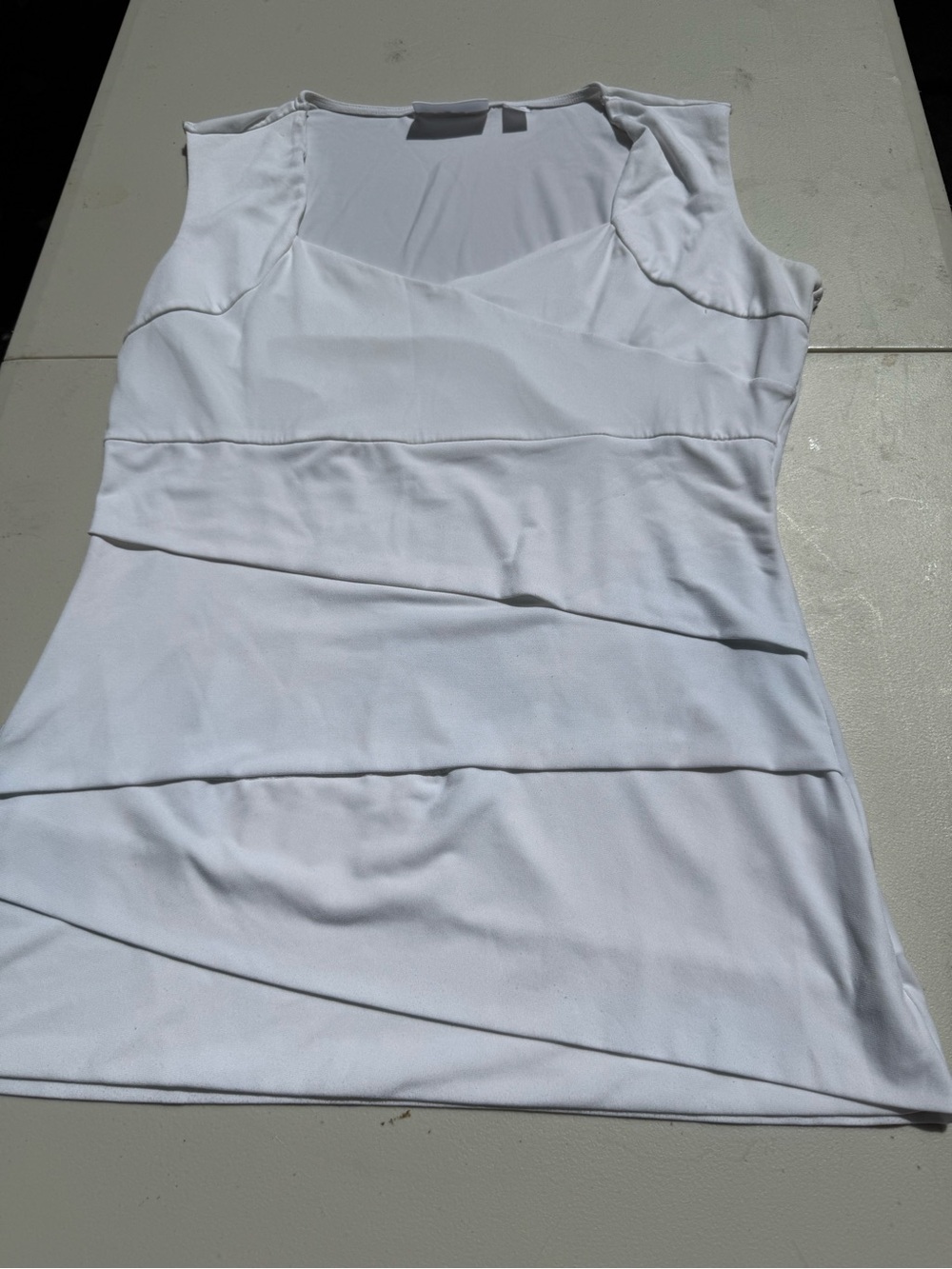 Women’s White Tank Top - Classic Sleeveless Layered Design